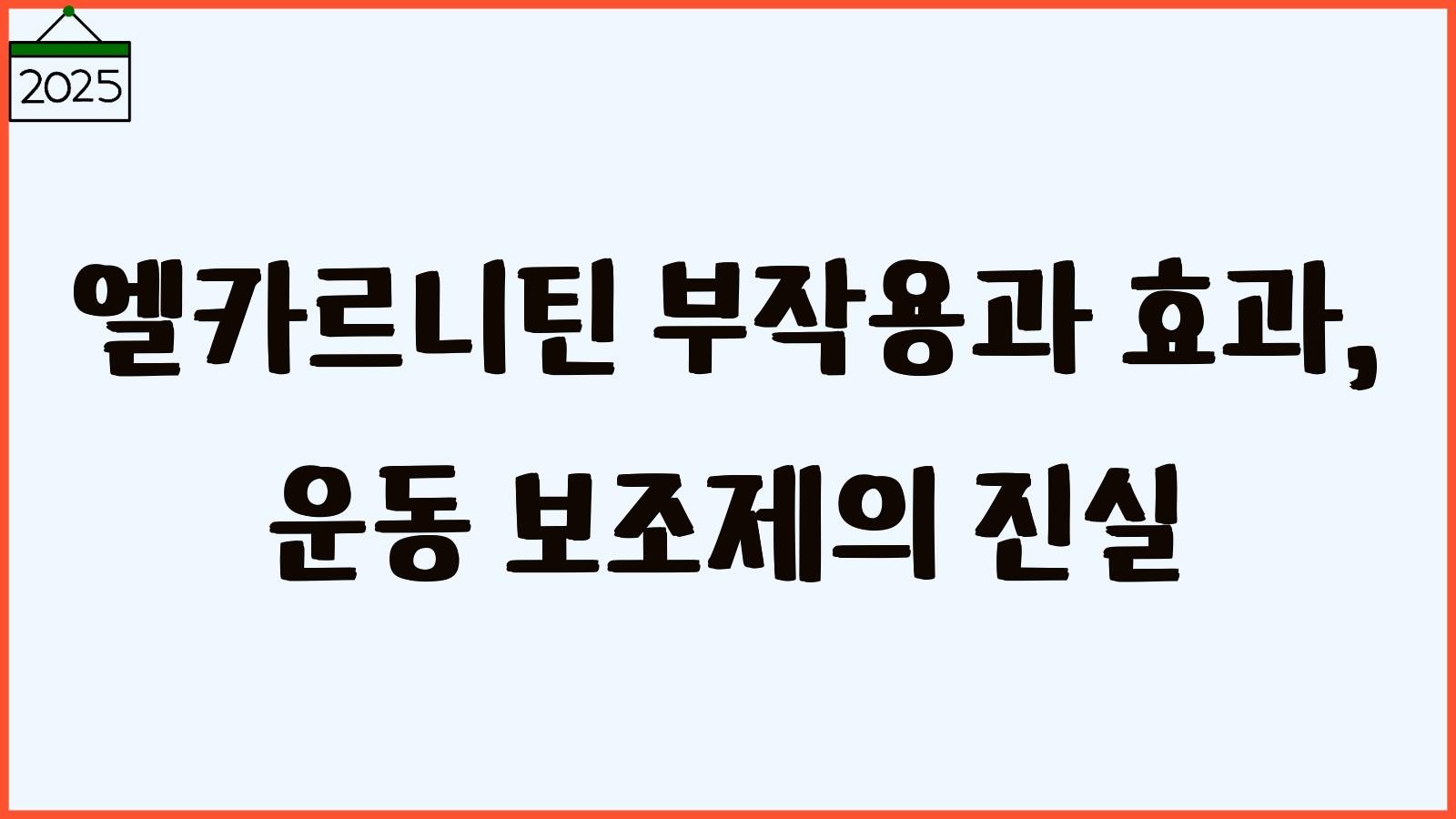 엘카르니틴 부작용